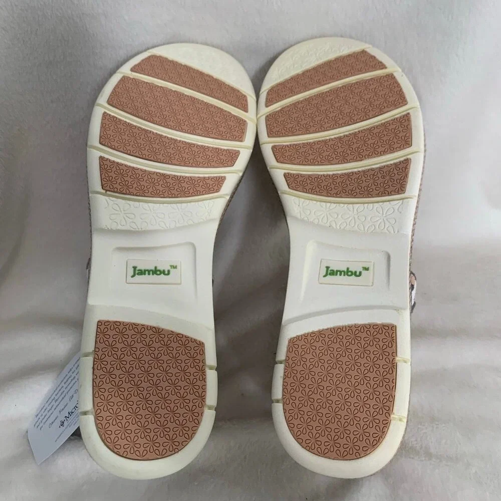 NEW‎ Jambu Ocean City Sandals Womens 11 Tan Braided Sport Wedge WJ18OCC84